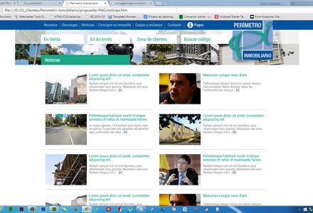Noticias, Sitio web responsive Perímetro Inmobiliario