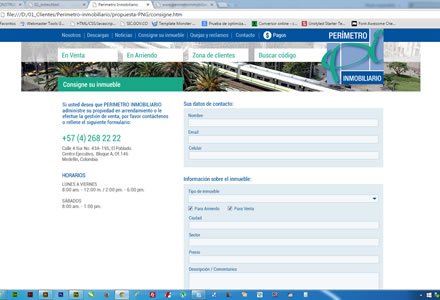 Consigne su inmueble, Sitio web responsive Perímetro Inmobiliario