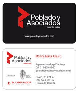 Tarjetas, Diseño de Logo Poblado y Asociados