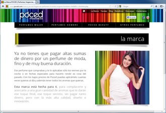 La marca, Sitio web Poced Fragrances