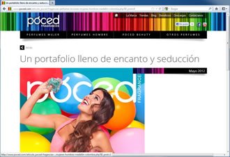 Detalle de post, Sitio web Poced Fragrances