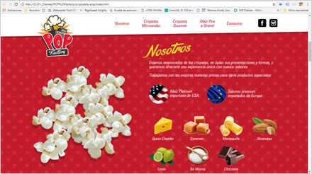 Landing Single Page, Diseño Landing Pop Factory