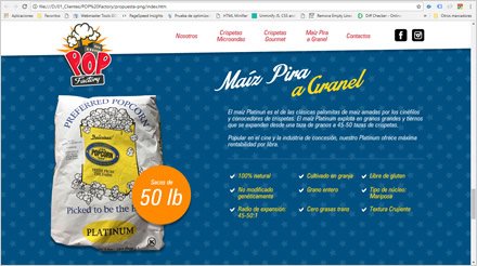 Landing Single Page, Diseño Landing Pop Factory