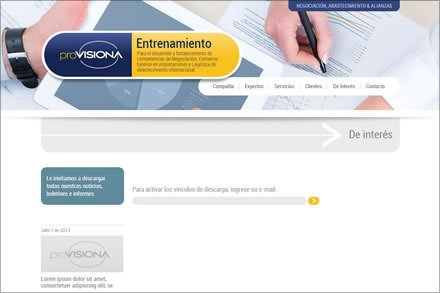 De interés, Sitio web Pro-Visiona