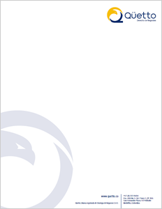 Hoja carta, Diseño de imagen Qüetto