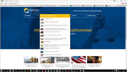 Menú flotante, Web responsive Qüetto