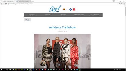 Detalle evento, Web HTML5 administrable Regal de Colombia