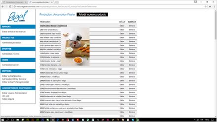 Administrador a la medida, Web HTML5 administrable Regal de Colombia