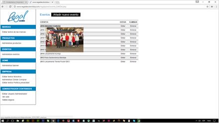 Administrador a la medida, Web HTML5 administrable Regal de Colombia