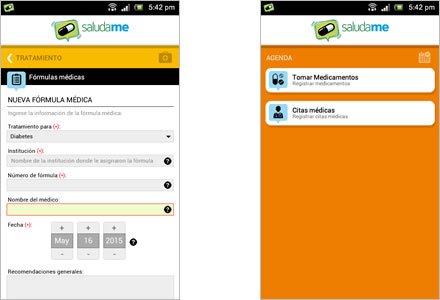 Nueva fórmula / Agenda, Diseño interaces APP Salúdame | UdeA