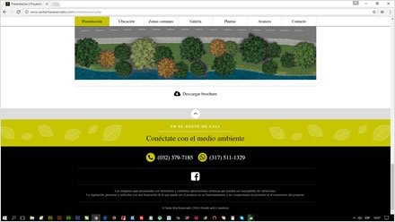 Footer, Web HTML5 administrable Santa Rita