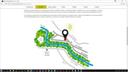 Ubicación, Web HTML5 administrable Santa Rita