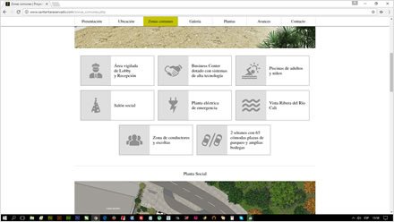 Zonas comunes, Web HTML5 administrable Santa Rita