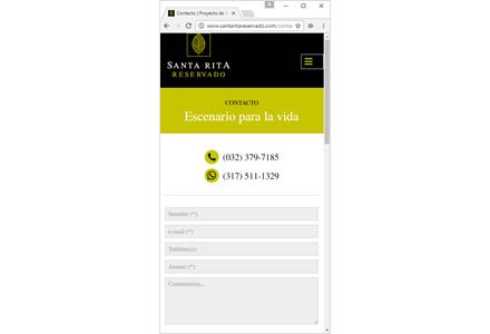 Adaptación Responsive, Web HTML5 administrable Santa Rita