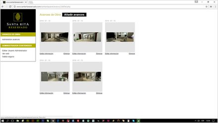 Módulo administrativo, Web HTML5 administrable Santa Rita
