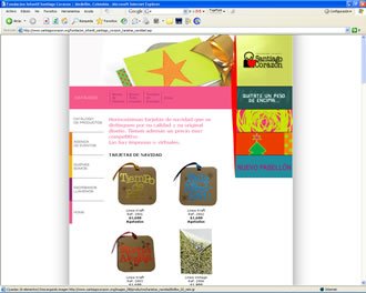Catálogo Tarjetas (1), Web Santiago Corazón