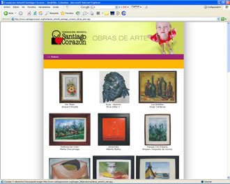 Galería de Obras de Arte, Web Santiago Corazón