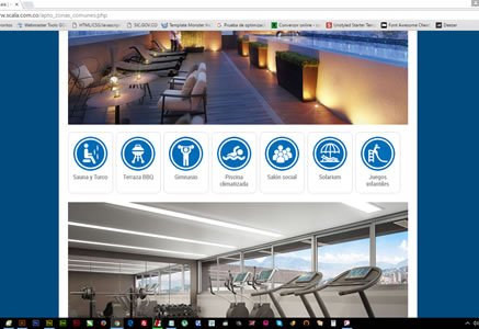 Zonas comunes (scroll), Sitio web responsive Scala (Proactiva)
