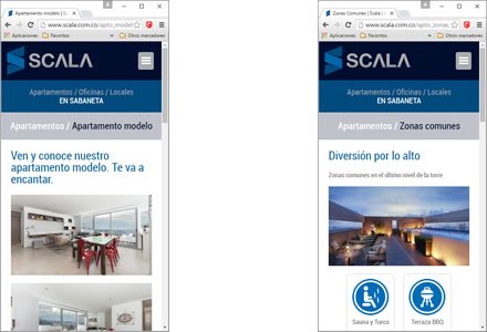 Adaptación Responsive, Sitio web responsive Scala (Proactiva)