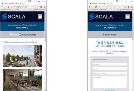 Adaptación Responsive, Sitio web responsive Scala (Proactiva)