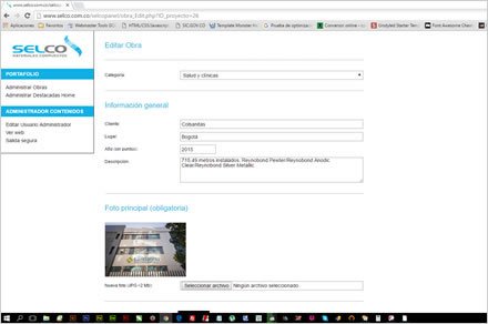 Administrador a la medida, Web responsive Selco