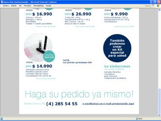 Scroll Down, Web Semco Cosmetics