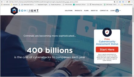 Landing Single Page, Diseño de interfaces Somsight