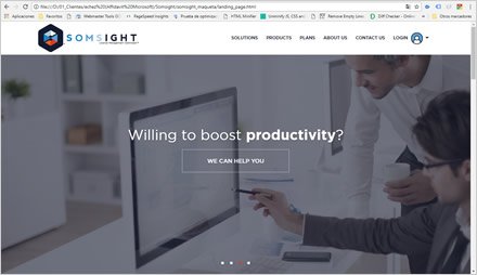 Landing Single Page, Diseño de interfaces Somsight