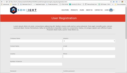 Registration, Diseño de interfaces Somsight
