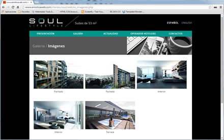 Galería, Sitio Responsive Soul Suites
