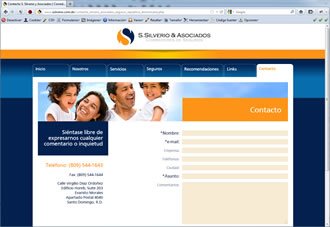 Contacto, Sitio web S. Silverio