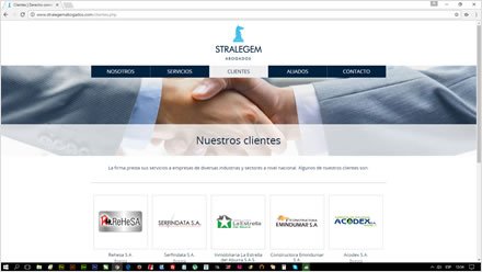 Clientes, Web HTML5 responsive Stralegem