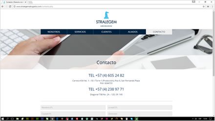 Contacto, Web HTML5 responsive Stralegem