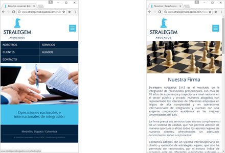 Adaptación Responsive, Web HTML5 responsive Stralegem