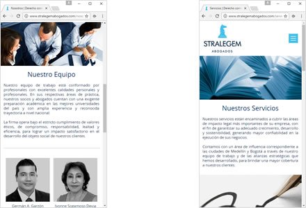 Adaptación Responsive, Web HTML5 responsive Stralegem