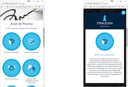 Adaptación Responsive, Web HTML5 responsive Stralegem