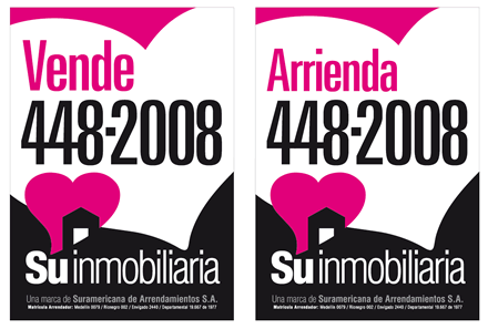 Carteles Venta-Arriendo, Identidad visual Su Inmobiliaria