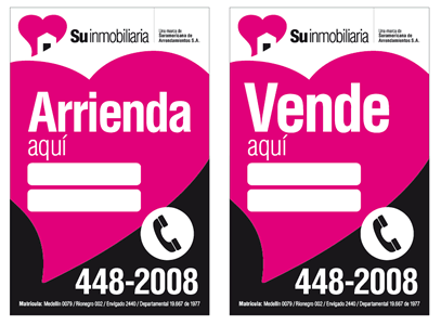 Carteleras, Identidad visual Su Inmobiliaria