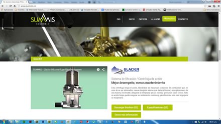 Filtros de aceite, Web Bootstrap Summis