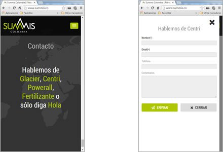 Adaptación responsive, Web Bootstrap Summis