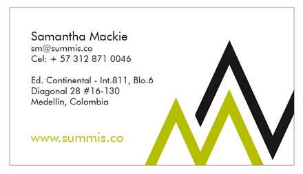 Tarjeta (frente), Imagen - Brochures Summis