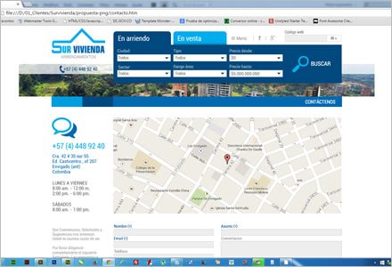 Contacto, Sitio web Survivienda