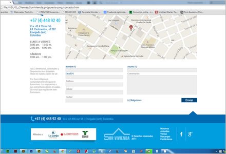 Contacto (scroll), Sitio web Survivienda