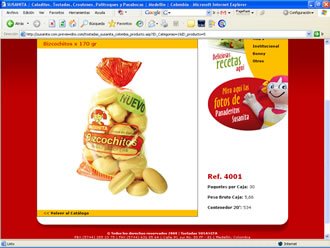 Detalle de Producto, Web Tostaditos Susanita