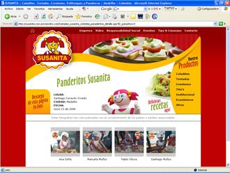 Galería de Fotos, Web Tostaditos Susanita