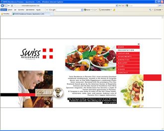 Presentación, Web Swiss Residences