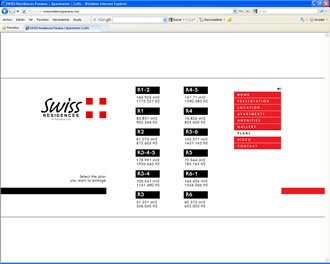 Plantas, Web Swiss Residences