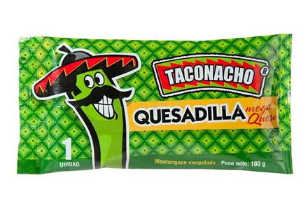 Quesadilla mega queso, Empaques Taconacho