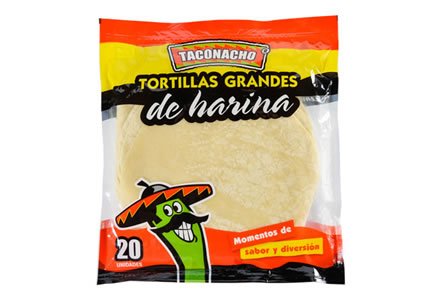 Tortillas grandes de harina, Empaques Taconacho