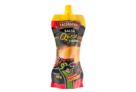 Salsa de queso cheddar, Empaques Taconacho